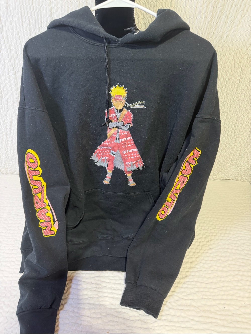 Supreme Black Naruto Graphic Crewneck Sweatshirt